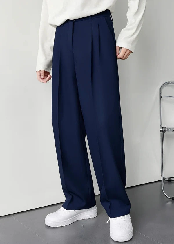 NAVY BLUE KOREAN PANTS
